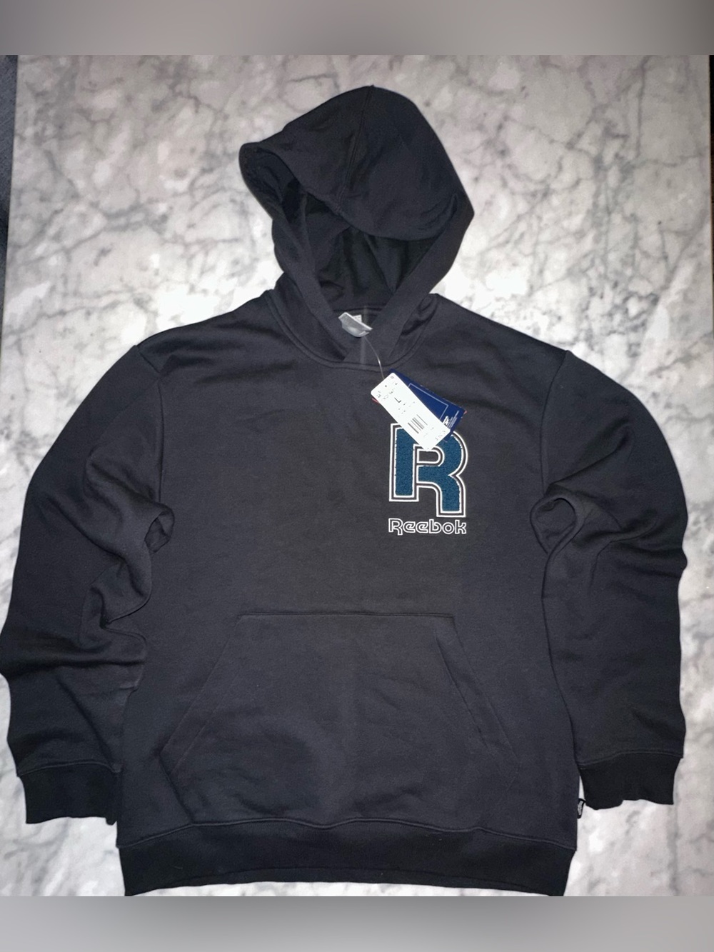 Reebok Black  Mens Ri Chenille Hoodie